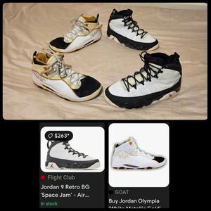 Nike Jordan Olympia + Air Jordan 9 IX  "Space Jam" (Restoration) - Sz 11 Lot